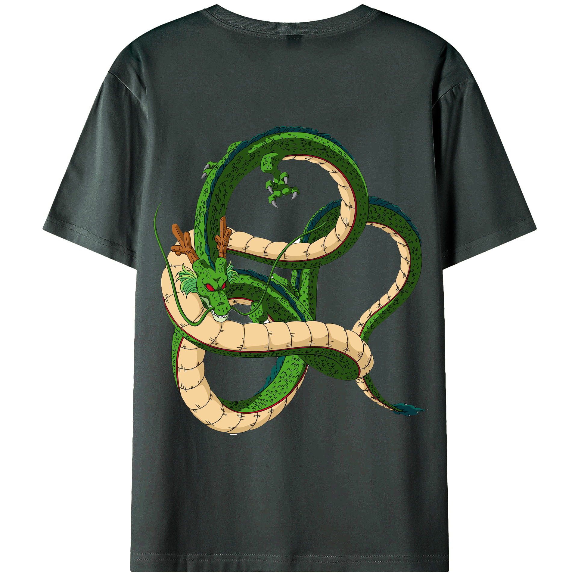 （画像用） ドラゴンボール 神龍 シェンロン DRAGON BALL Shenron 綿100％ メンズ半袖Tシャツ（バックプリント） 通気性